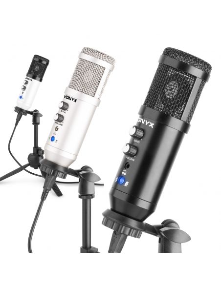 Vonyx CM320W Micrófono estudio USB Blanco con Echo 173554 - 8