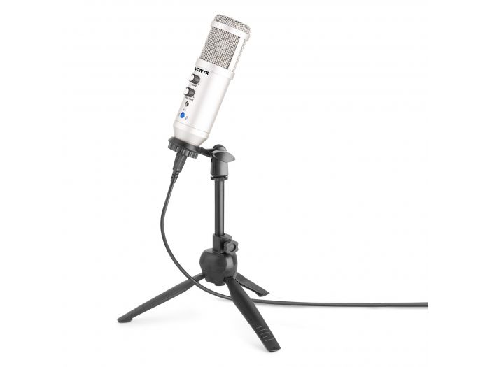Vonyx CM320S Micrófono estudio USB Titanio con Echo 173552 - 1