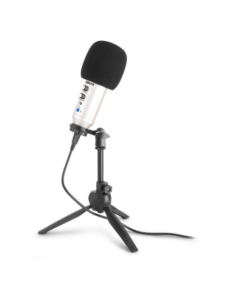 Vonyx CM320S Micrófono estudio USB Titanio con Echo 173552 - 3
