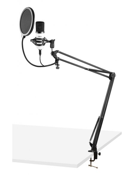 Vonyx CMS300W Micrófono de estudio Set USB Blanco 173516