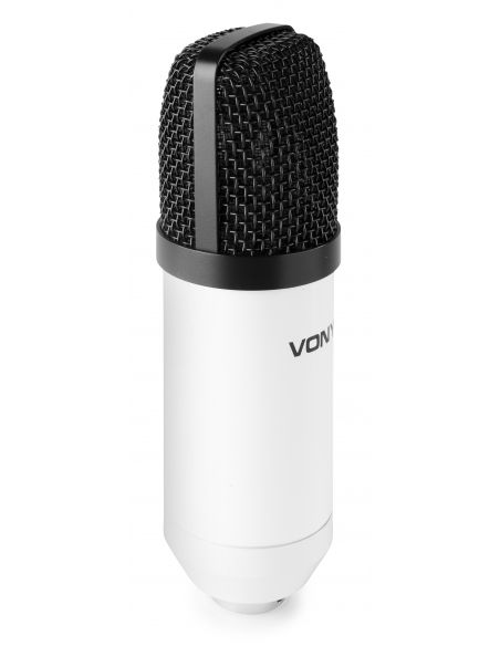 Vonyx CMS300W Micrófono de estudio Set USB Blanco 173516