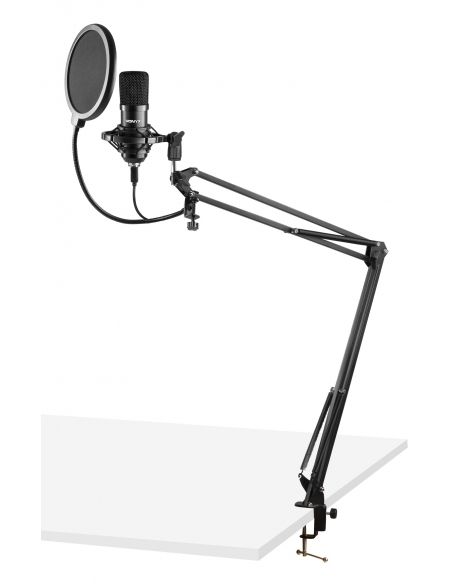 Vonyx CMS300B Micrófono de estudio Set USB Negro 173512