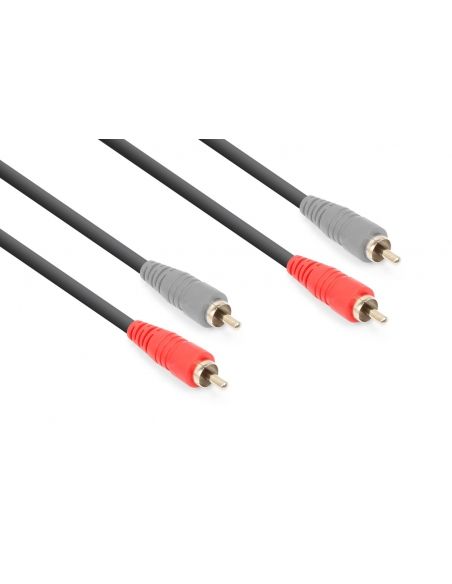 Vonyx CX340-6 Cable 2x RCA Macho - 2x RCA Macho 6m 177788 - 1