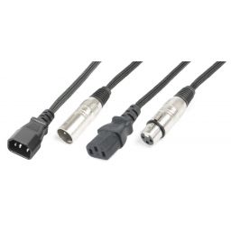 beamZ Pro CX09-15 Ligero Combi Cable IEC M - XLR M / IEC F - XLR F 15m 176745 - 1