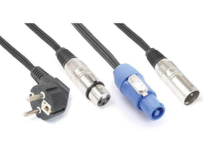 PD-Connex CX03-5 Audio Combi Cable Schuko - XLR F / Alimentacion A - XLR M 5m 176700 - 1