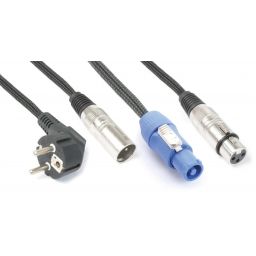beamZ Pro CX08-20 Ligero Combi Cable Schuko - XLR M / Alimentacion A - XLR F 20m 176738 - 1