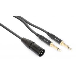 PD-Connex CX56-1 Cable XLR Macho - 2x 6.3 Mono 1.5m 177150 - 1