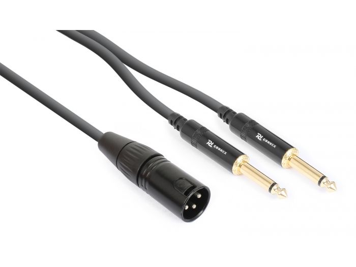 PD-Connex CX56-3 Cable XLR Macho - 2x 6.3 Mono 3.0m 177153 - 1