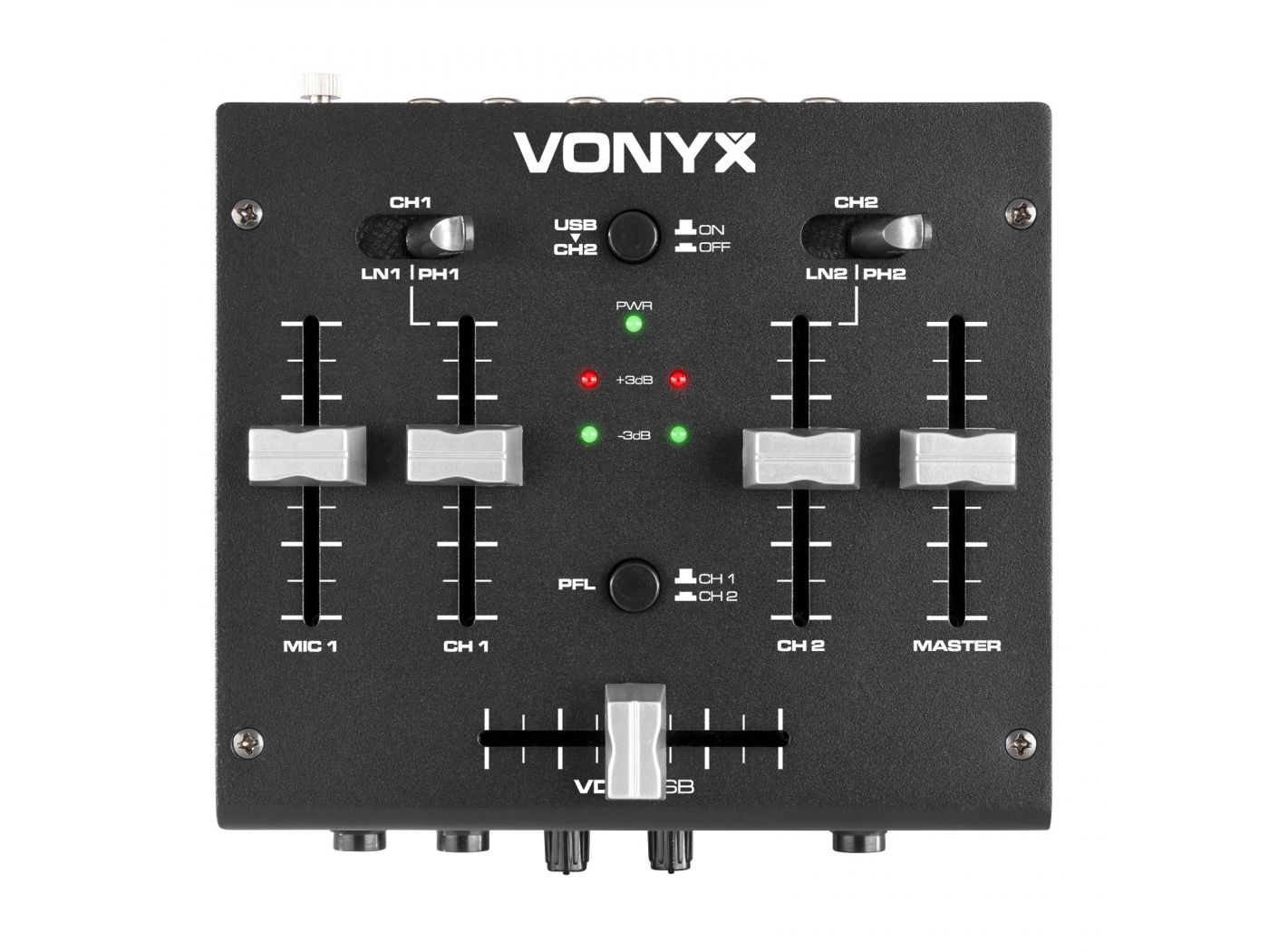 VONYX VDJ2USB Mezclador 3 canales DJ/USB 172744 - 2