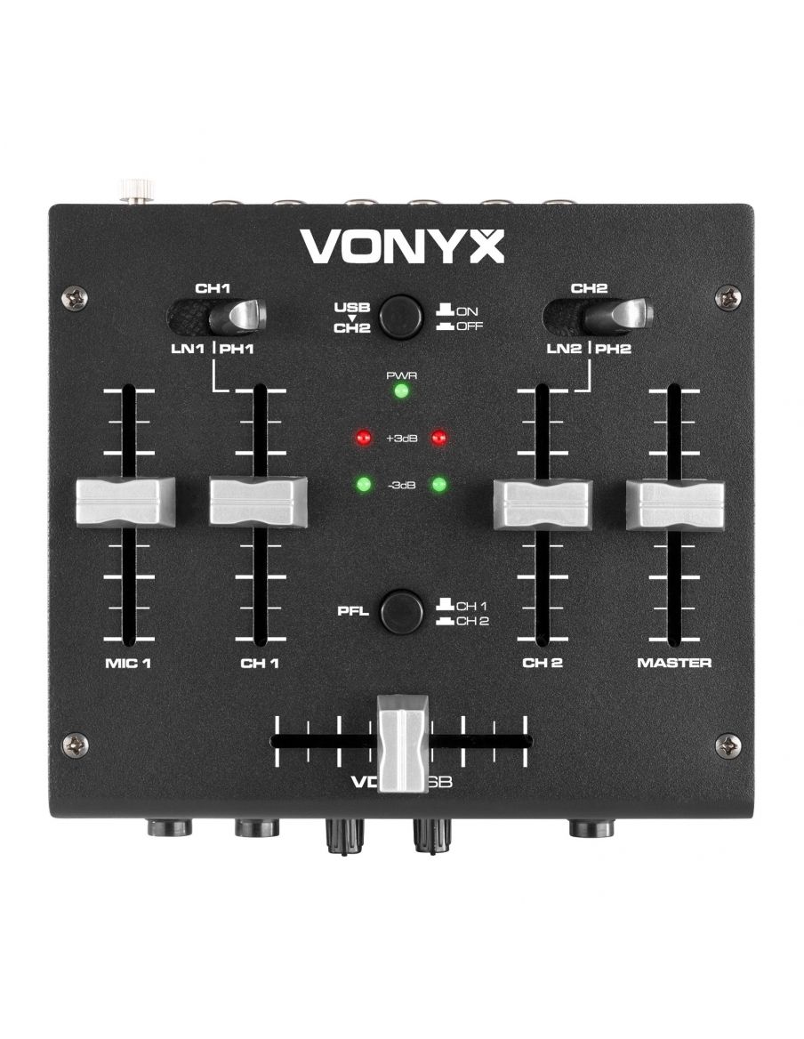 VONYX VDJ2USB Mezclador 3 canales DJ/USB 172744 - 2