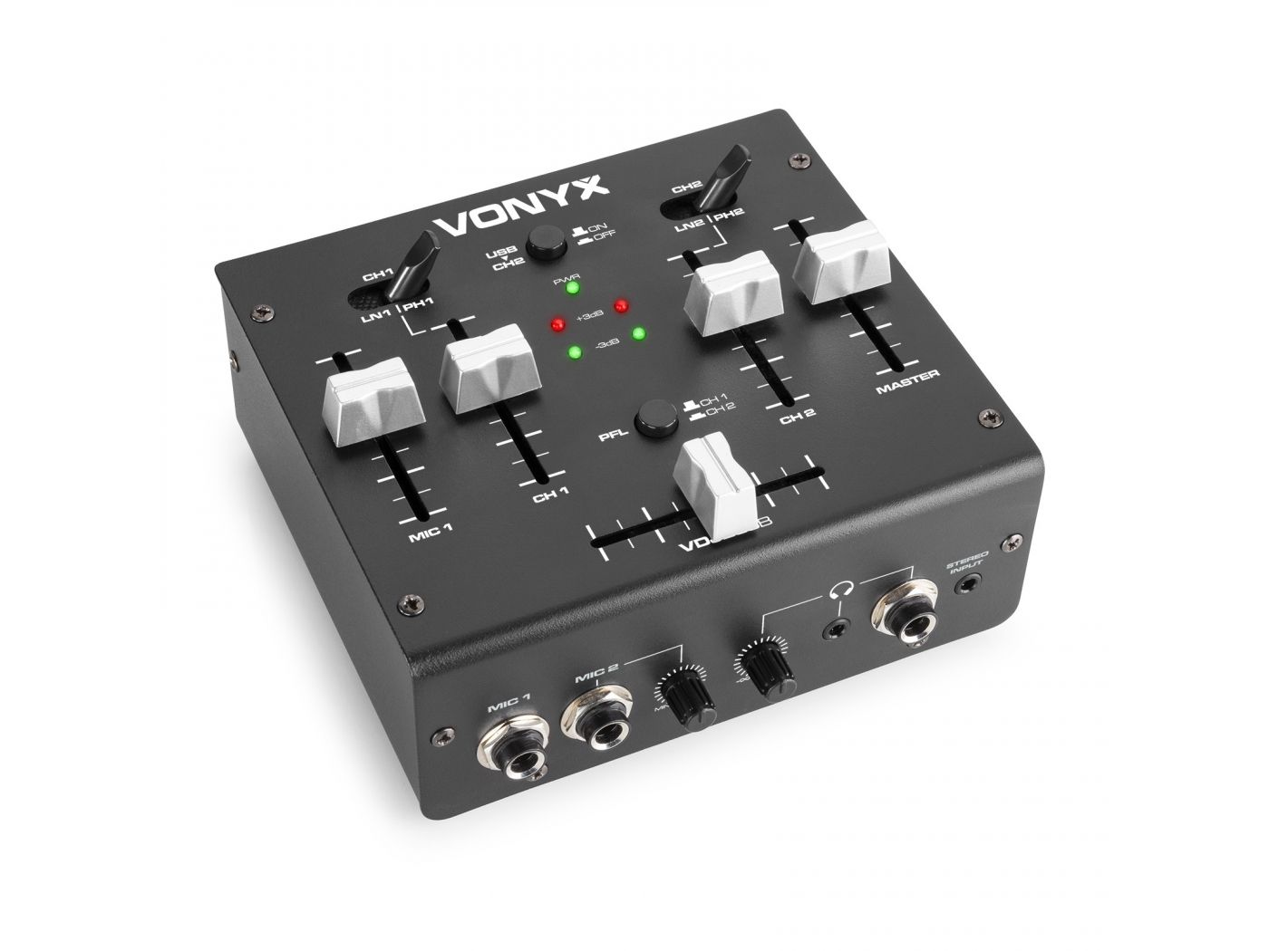 VONYX VDJ2USB Mezclador 3 canales DJ/USB 172744