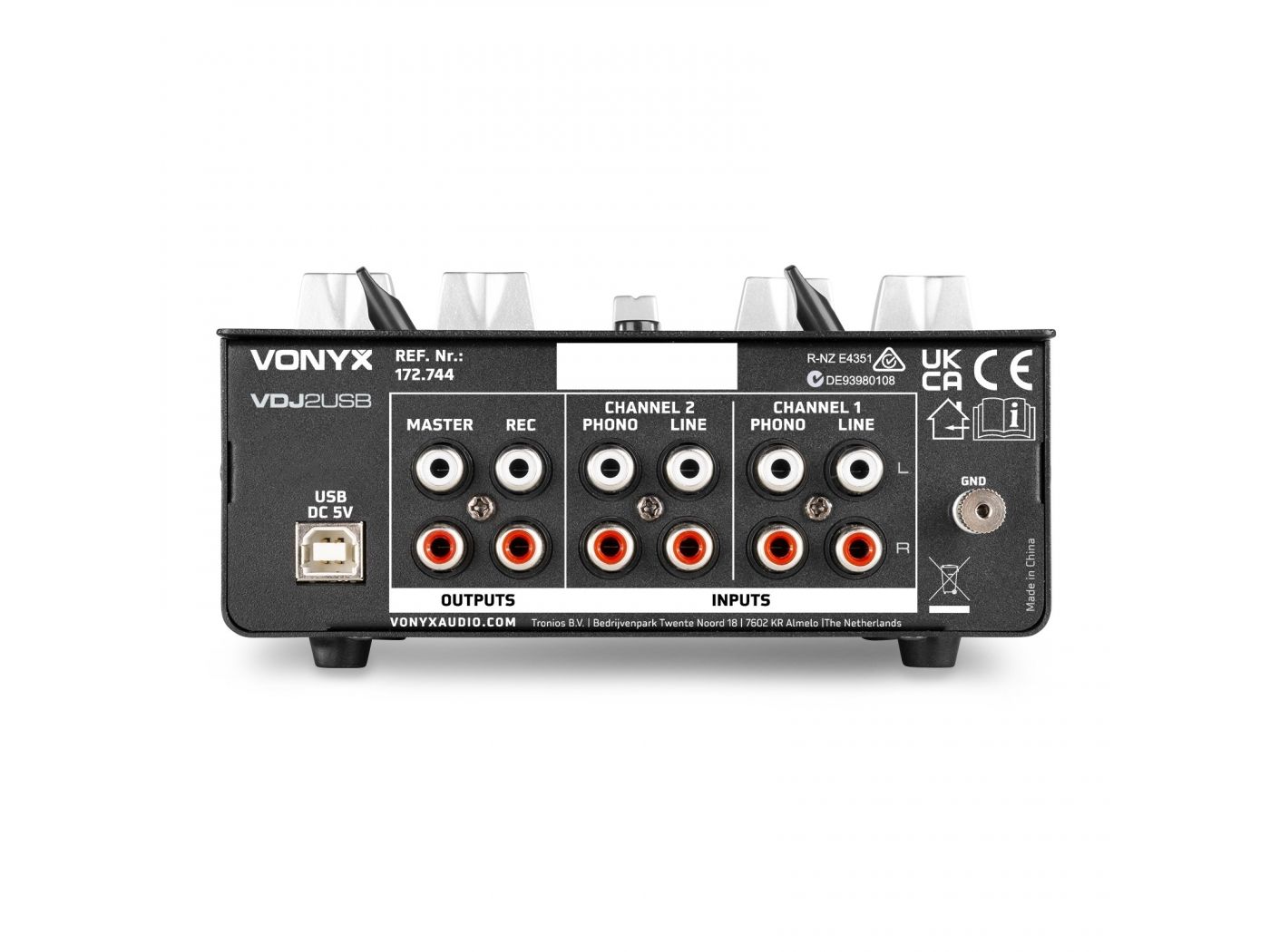 VONYX VDJ2USB Mezclador 3 canales DJ/USB 172744 - 4