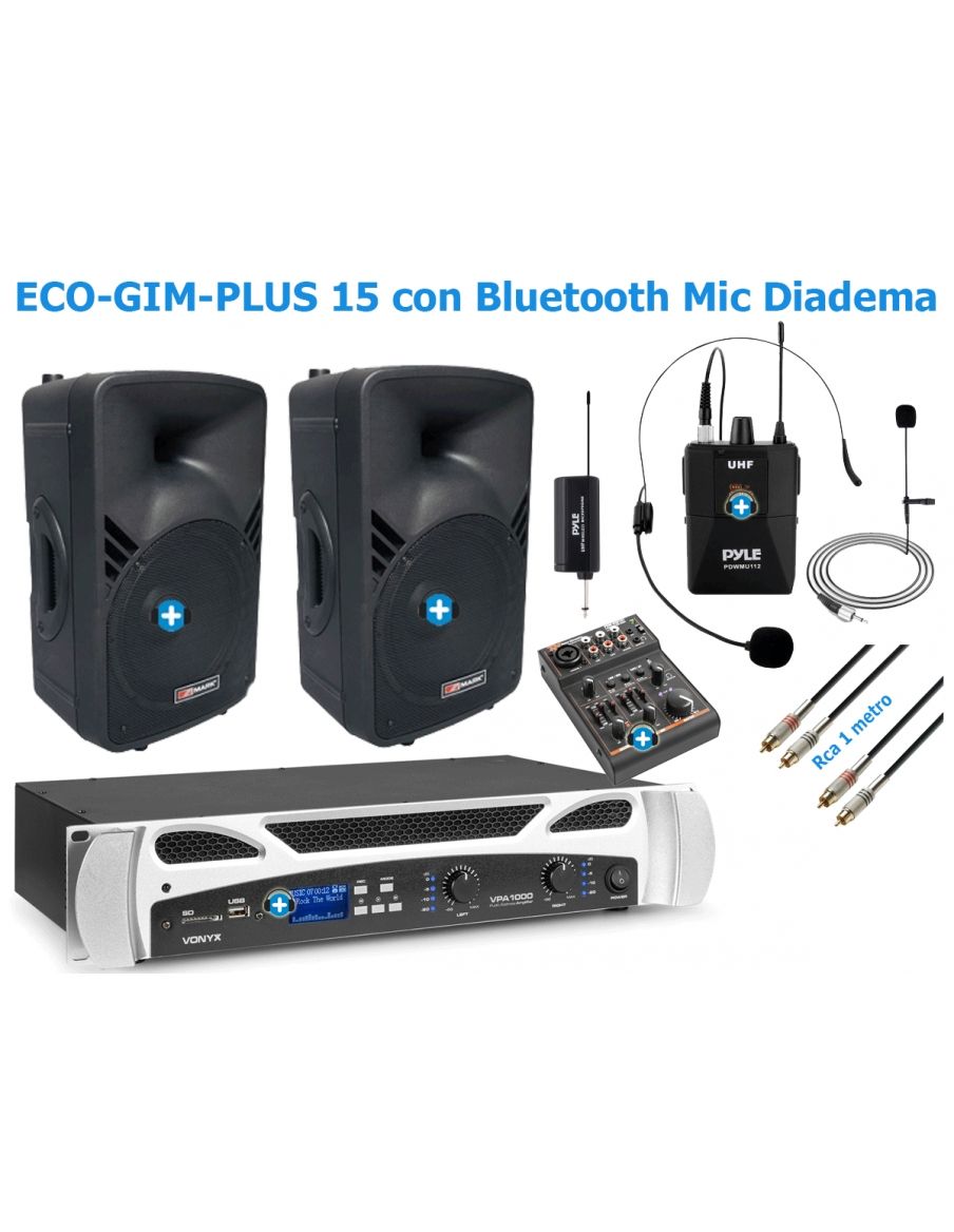Pack ECO-GIM-PLUS 15  con Bluetooth Mic Diadema - 2