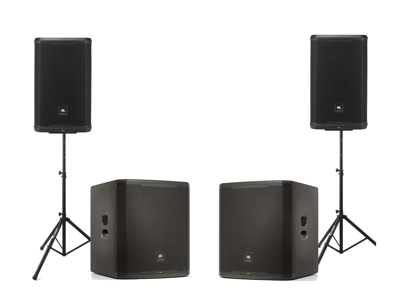 PACK 2 PRX 912 + 2 SUBWOOFER PRX 918+ soportes altaovoces