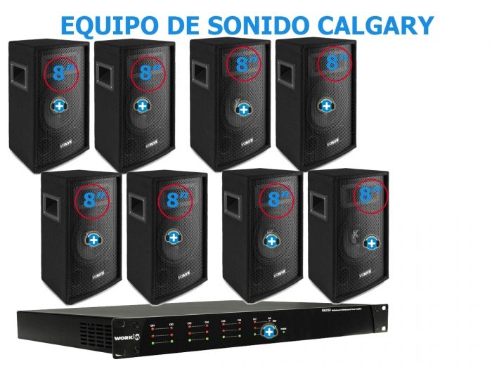 EQUIPO DE SONIDO CALGARY BASIC  8 ALTAVOCES - 17
