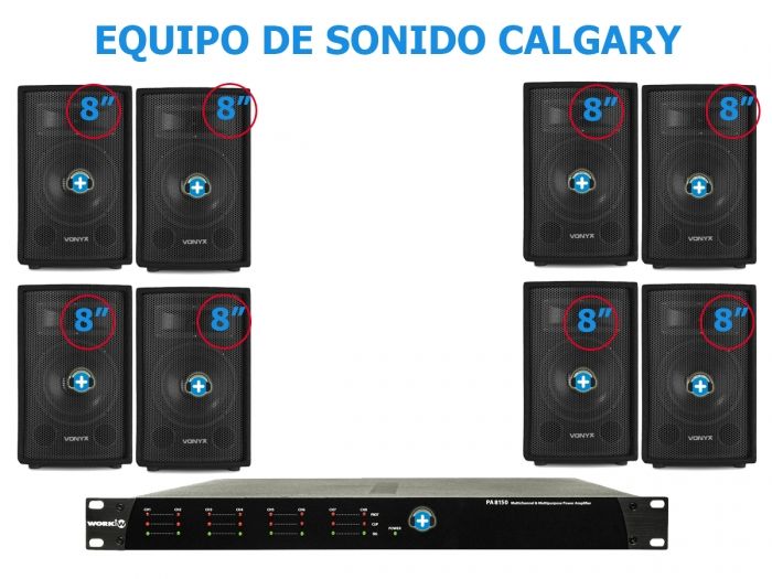 EQUIPO DE SONIDO CALGARY BASIC  8 ALTAVOCES - 18