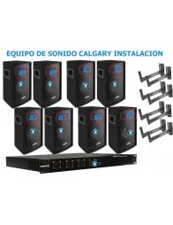 EQUIPO DE SONIDO CALGARY INSTALACION  8 ALTAVOCES - 1