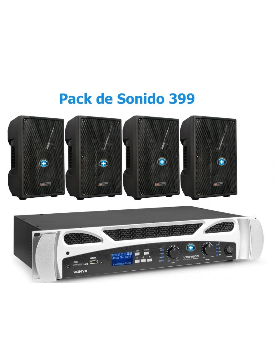 Pack de Sonido 399 - Etapa VPA 1500 bt  y 4 Altavoces Pasivos 8 Pulgadas Basic - 3