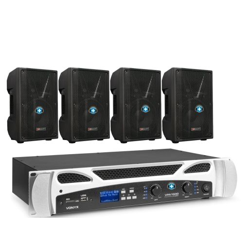 Pack de Sonido 399 con etapa Vonyx VPA1500 y cuatro altavoces pasivos MARK MS 28 2