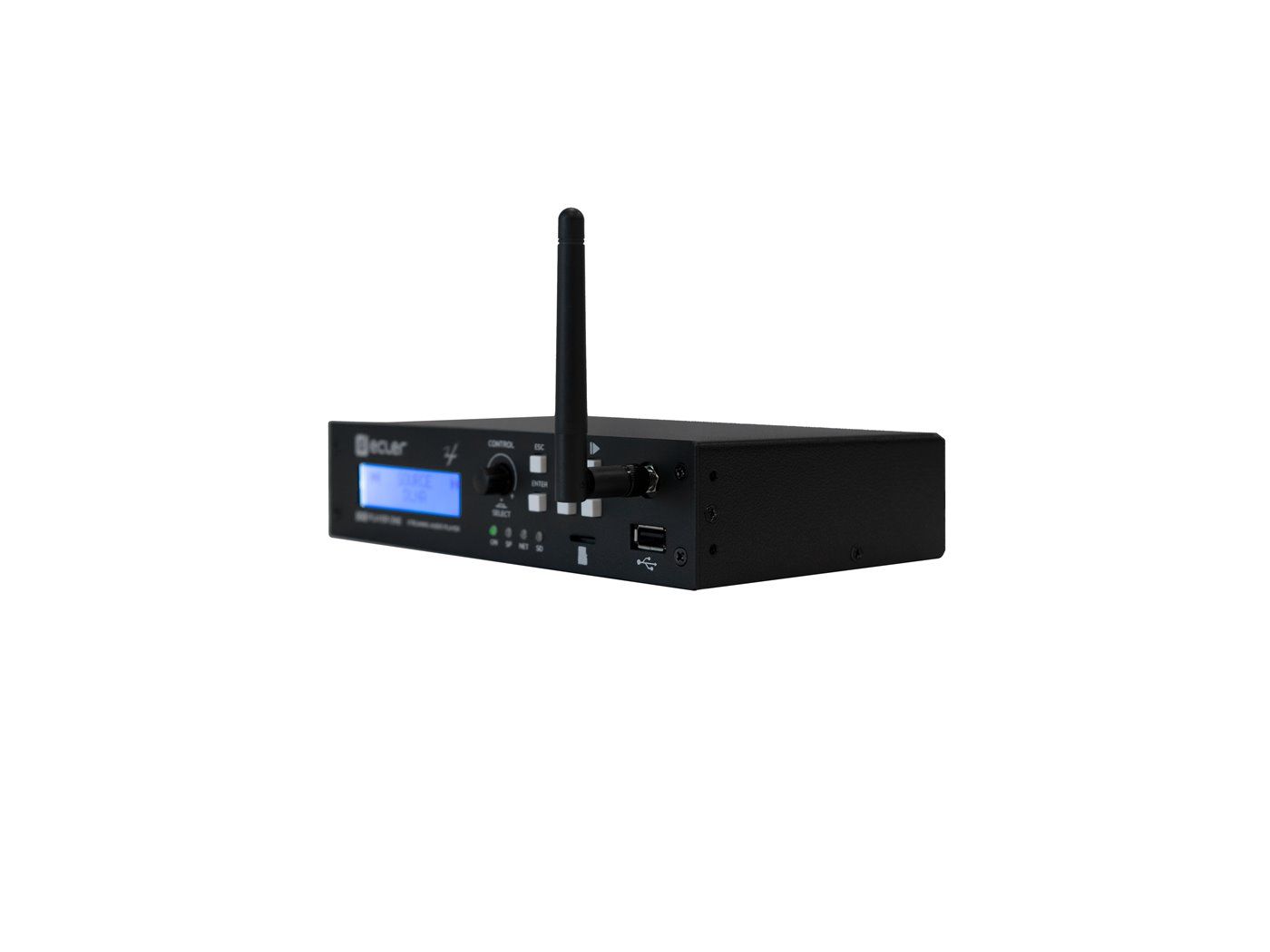 ECLER Reproductores De Audio  Pantalla LCD | microSD | DLNA & Airplay | Streaming PLAYER ONE