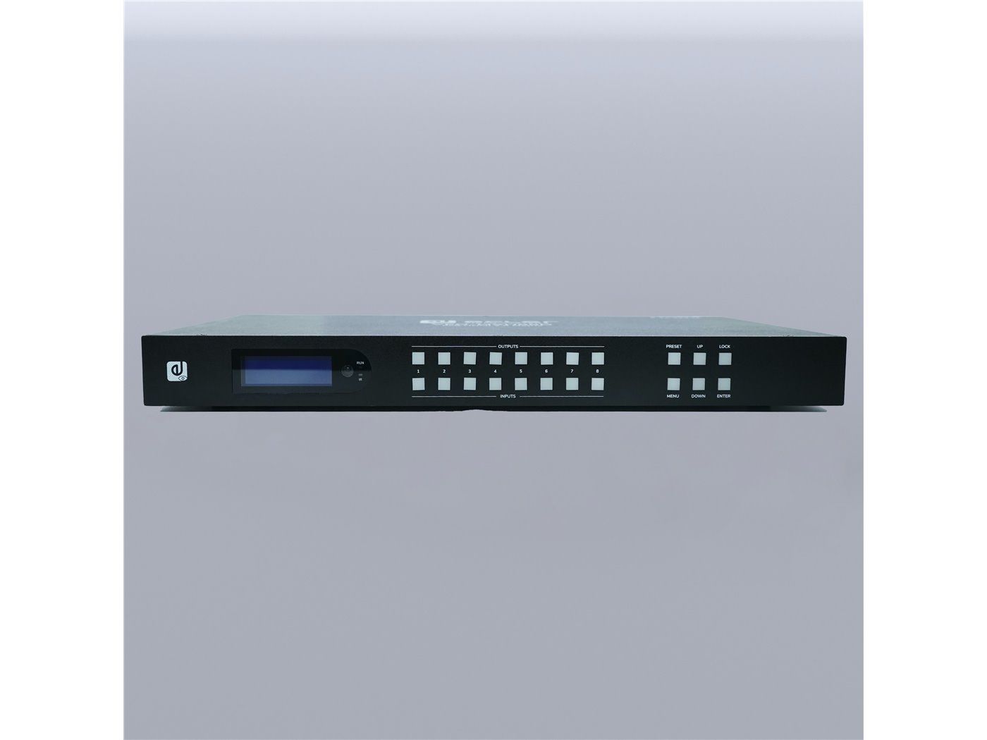 ECLER Selectores y Matrices  Matriz HDMI 2.0 8X8 18Gbps con Desembebedor de Audio y Pantalla VEO-MXH88D