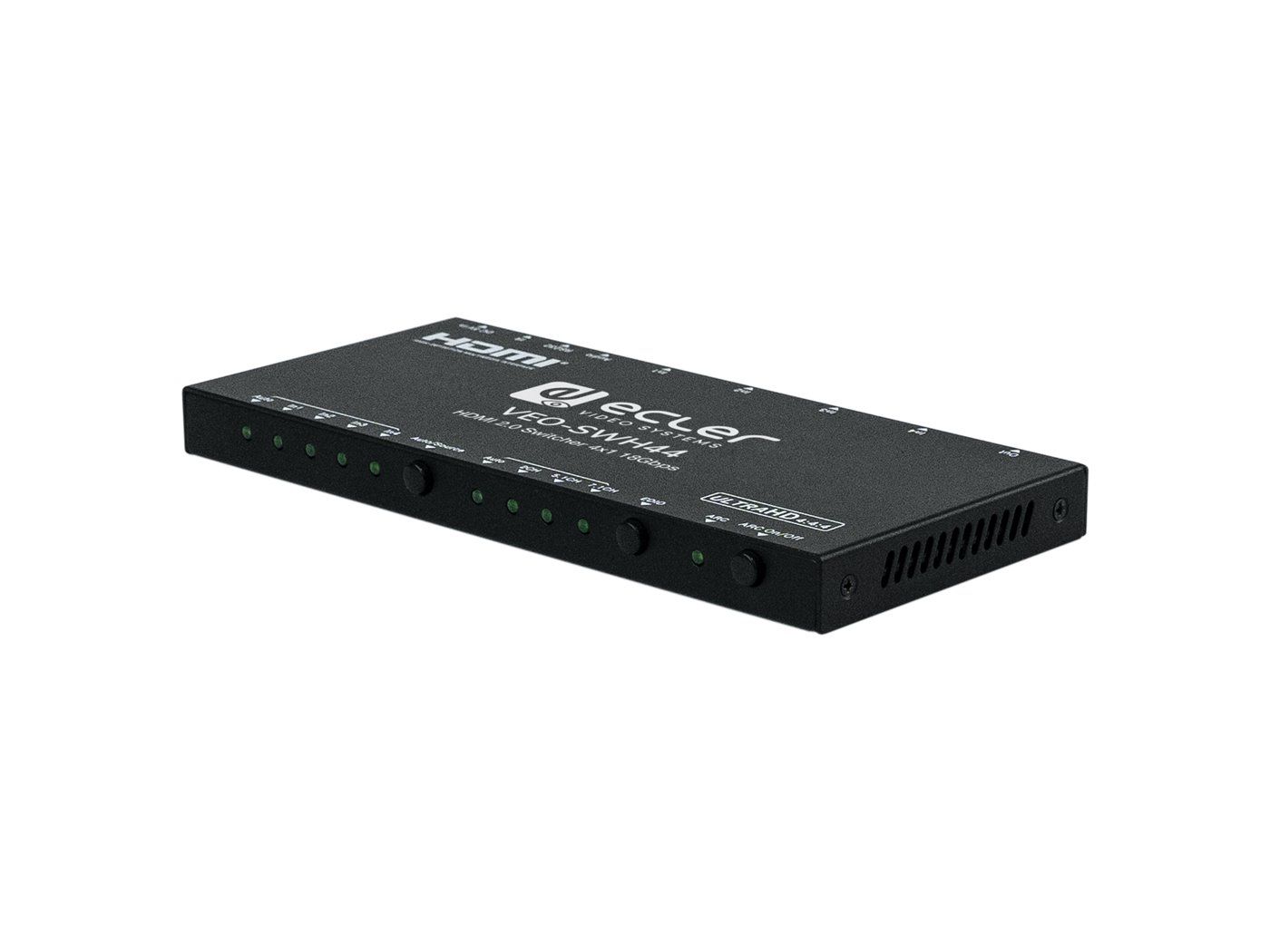 ECLER Selectores y Matrices  Selector 4x1 HDMI 2.0 con desembebedor de audio VEO-SWH44