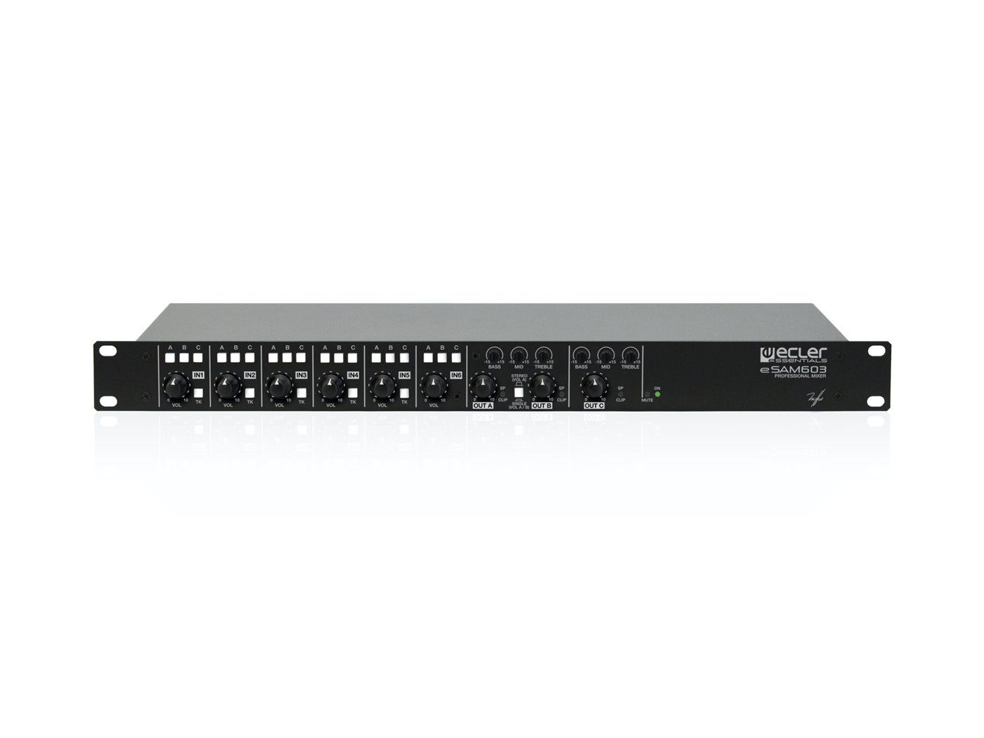 ECLER Pre-Amplificadores Y Mezcladores De Instalación  6x3 | 1U rack | mezclador analógico eSAM603