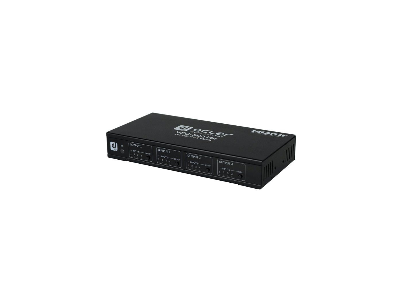 ECLER Selectores y Matrices  Matriz HDMI 2.0 4X4 con desembebedor de audio VEO-MXH44