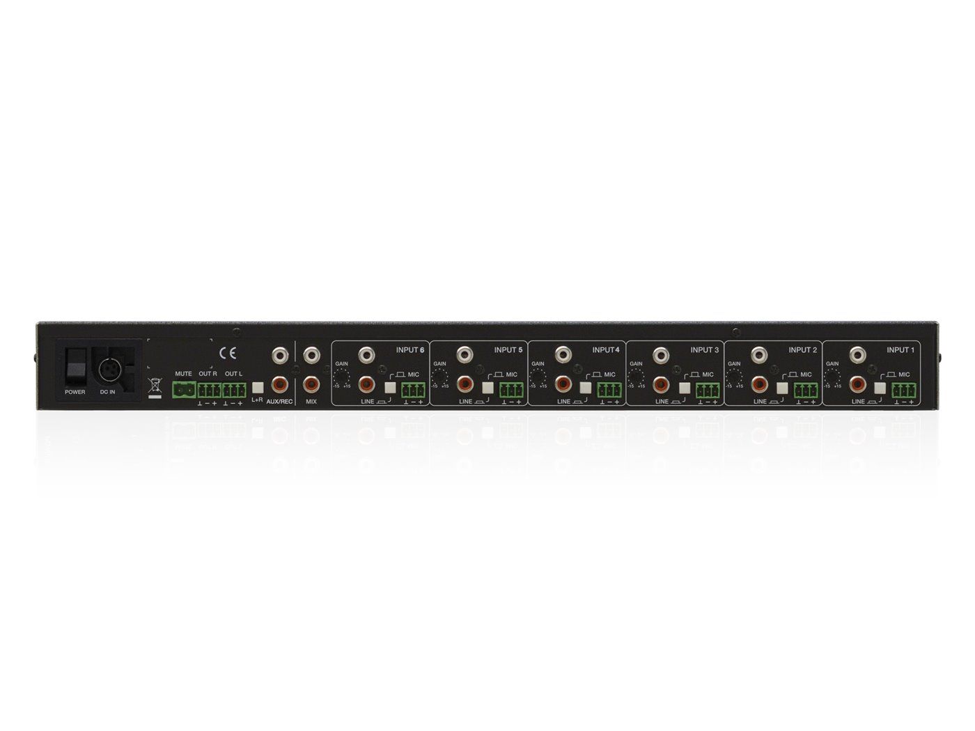 ECLER Pre-Amplificadores Y Mezcladores De Instalación  6x2 | 1U rack | EQ de 3 bandas | mezclador analógico SAM612T