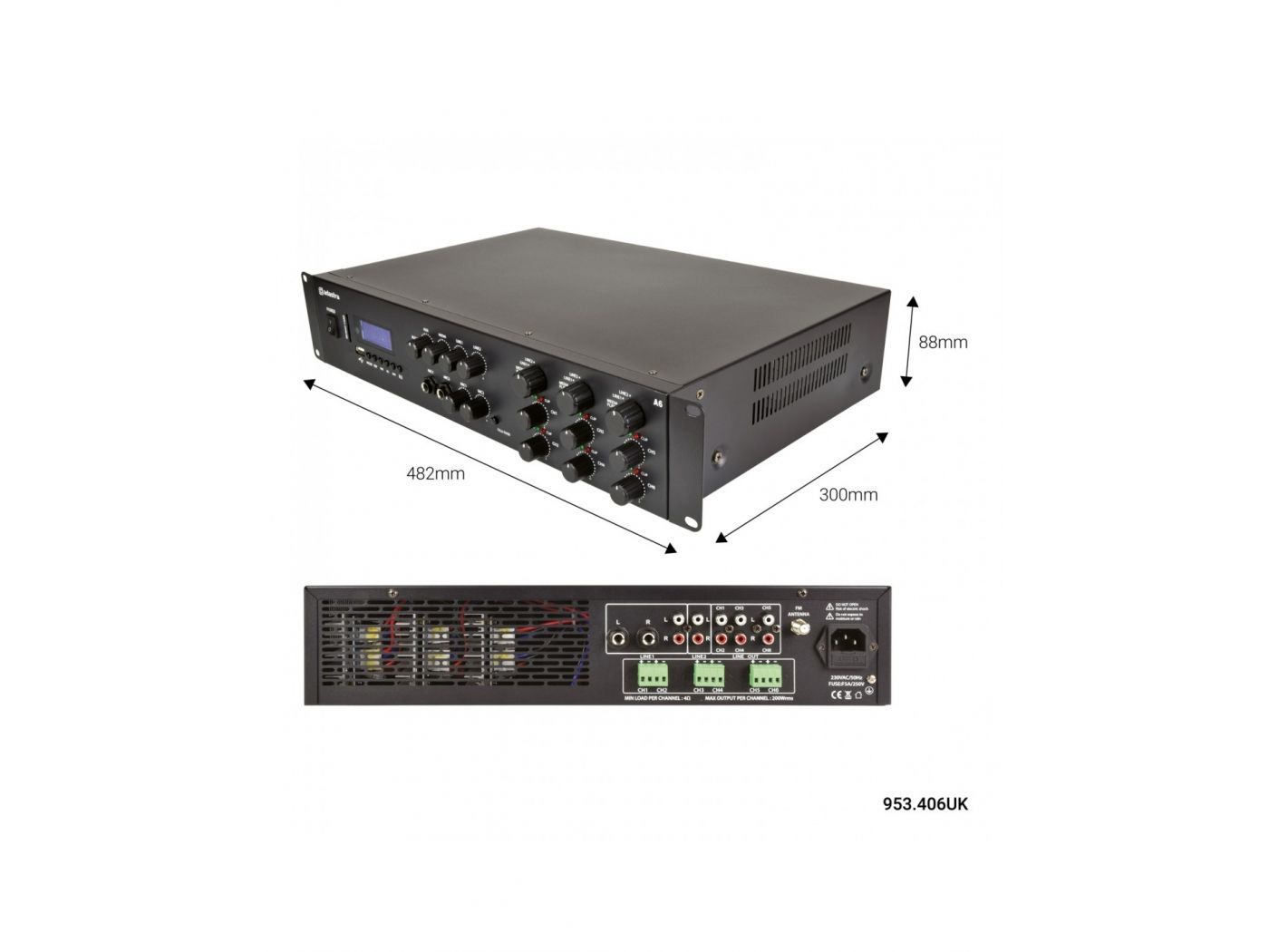 Adastra A6 Amplificador Multicanal Profesional - 4