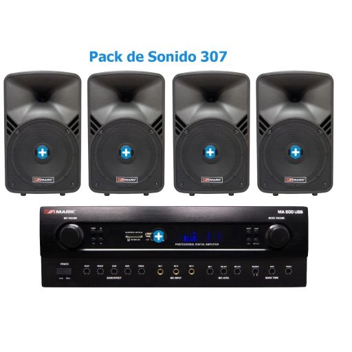 Pack de Sonido 307 - Amplificador  y 4 Altavoces Pasivos Mark MBS 105/2 2