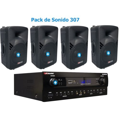 Pack de Sonido 307 - Amplificador  y 4 Altavoces Pasivos Mark MBS 105/2