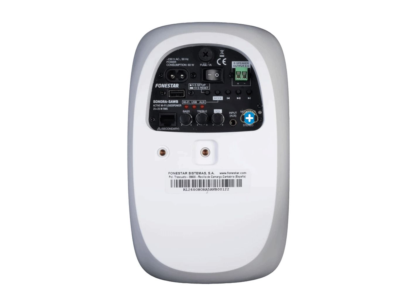 Fonestar SONORA-5AWN Altavoz de superficie Wi-Fi Activo Color Blanco - 8
