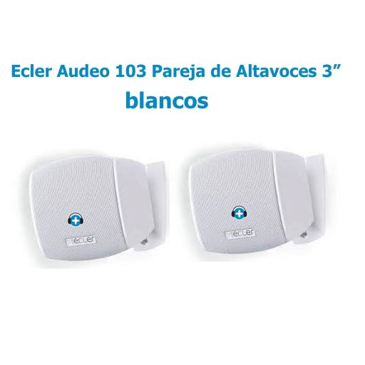 ECLER AUDEO103 Pareja de Cajas Acústicas  3"  2 vías 25 WRMS Color Blanco