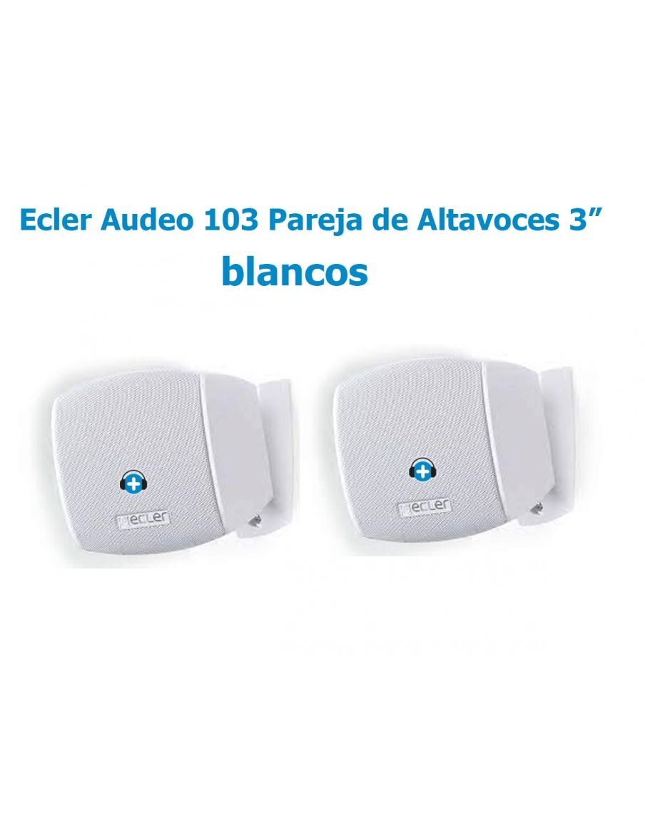 ECLER AUDEO103 Pareja de Cajas Acústicas  3"  2 vías 25 WRMS Color Blanco