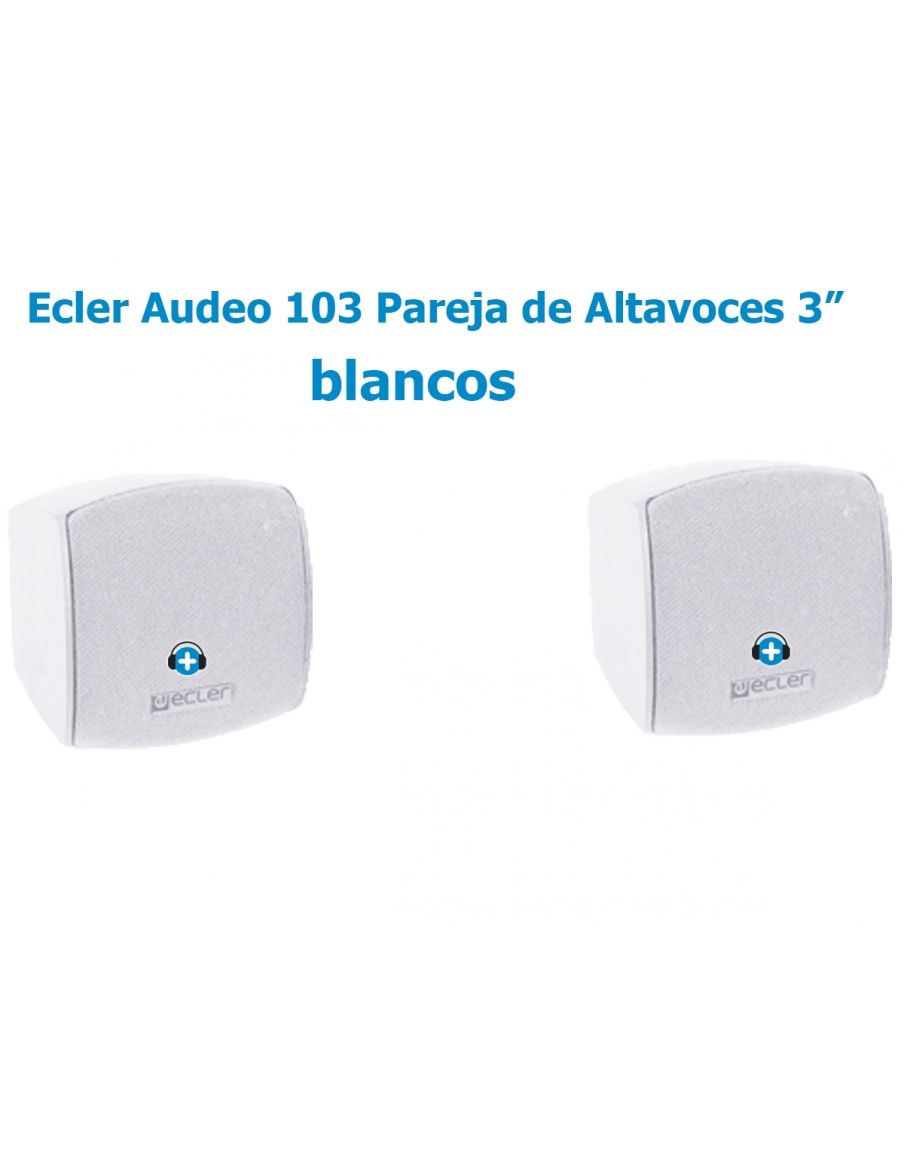 ECLER AUDEO103 Pareja de Cajas Acústicas  3"  2 vías 25 WRMS Color Blanco - 4