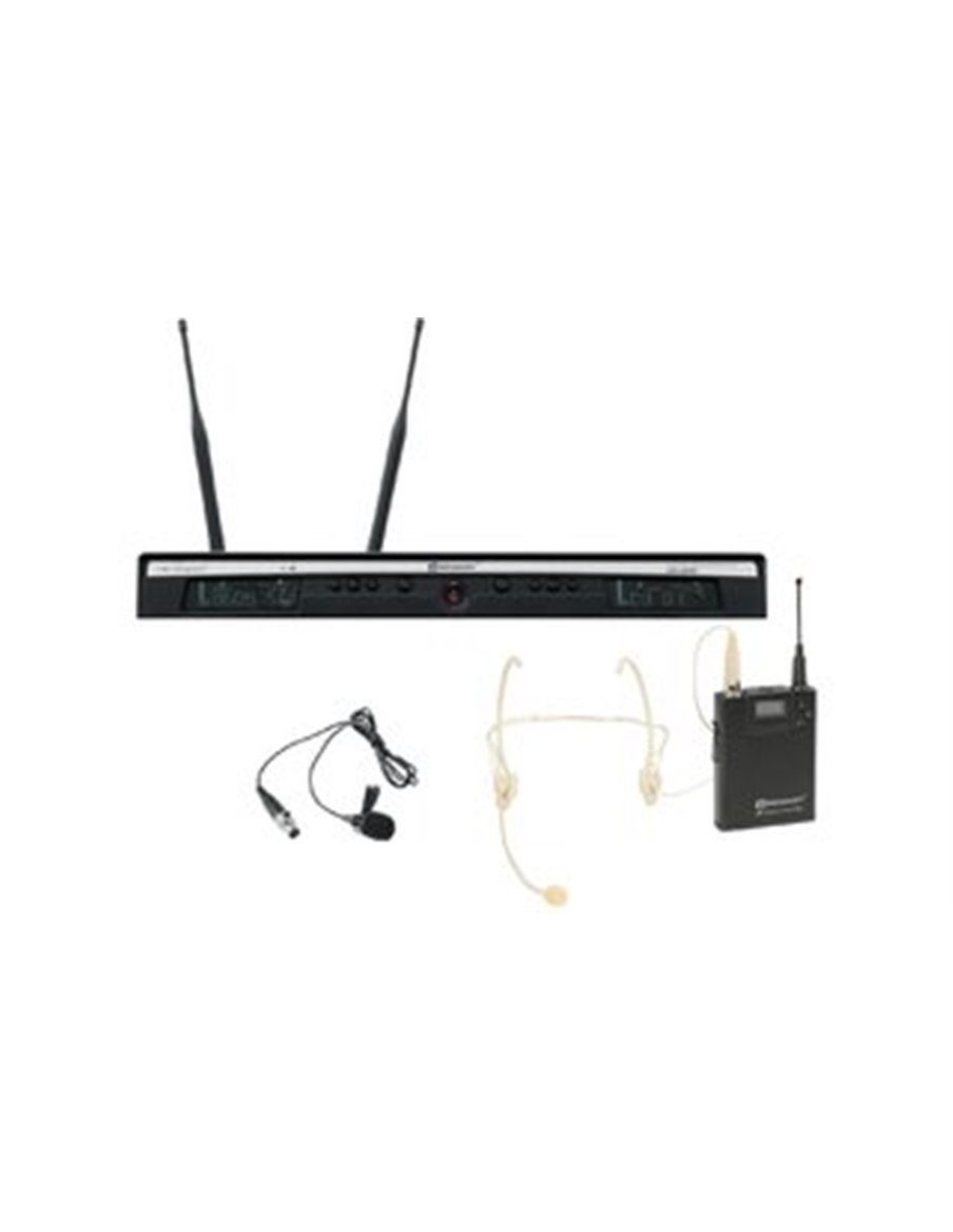 Relacart Set UR-260D Bodypack with HM-600S Headset and Lavalier