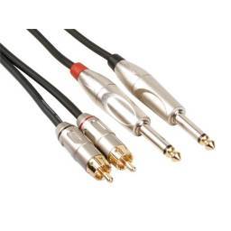 Cable de 2 RCA Macho a 2 JACK Mono Macho - 5 METROS HQ POWER - 1