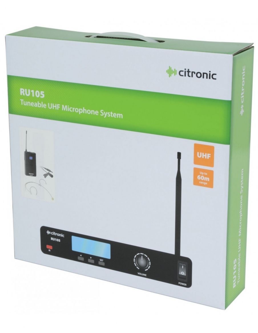 CITRONIC RU105N Microfono UHF Inalámbrico de Diadema 171973 - 11