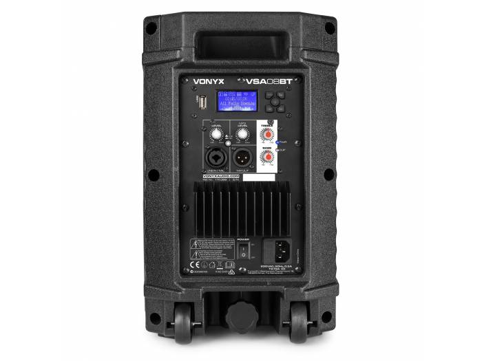 Vonyx VSA08BT Altavoz activo Bi-Amplificado de 8" 250W BT/MP3 - 8