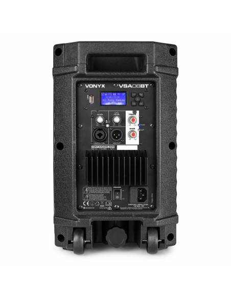 Vonyx VSA08BT Altavoz activo Bi-Amplificado de 8" 250W BT/MP3 - 8