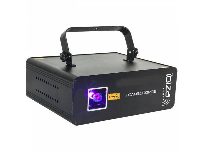 Ibiza Light SCAN 2000 RGB Laser RGB de Animación con Dmx & Ilda 2000mw - 1
