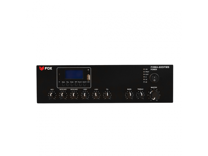 AVFOX FXMA-60DFMB Amplificador mezclador de 60W 100V/70V - 4
