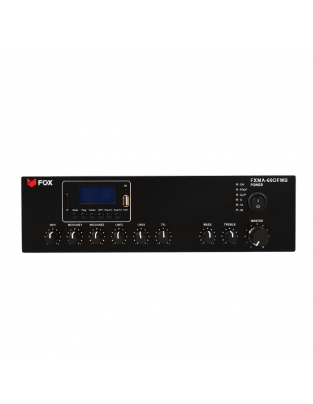 AVFOX FXMA-60DFMB Amplificador mezclador de 60W 100V/70V - 4