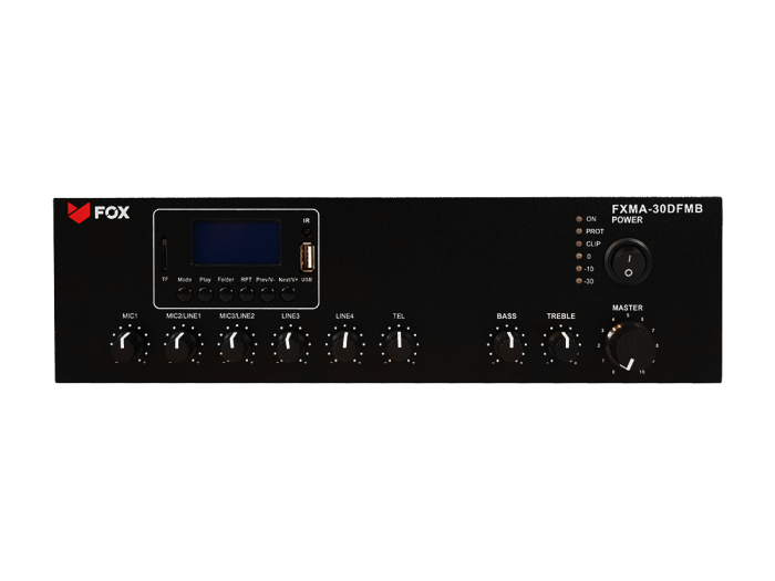 AVFOX FXMA-30DFMB Amplificador compacto de tamaño mini para megafonía - 1