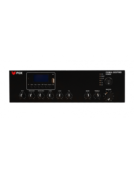 AVFOX FXMA-30DFMB Amplificador compacto de tamaño mini para megafonía - 1