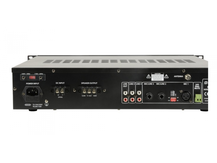 ADASTRA RM60 Amplificador Línea 100V Reproductor USB / SD, sintonizador FM y receptor Bluetooth - 2