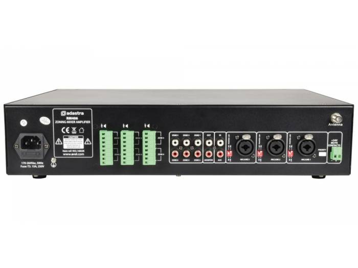 ADASTRA RM406 Amplificador Matriz Línea 100V 6 Zonas 953160 - 2