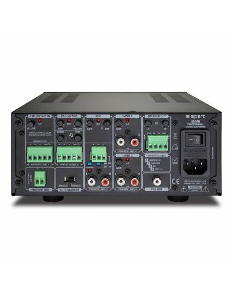 Apart Biamp MA-60 Mezclador-Amplificador de 60W para líneas de 100V y baja impedancia - 2