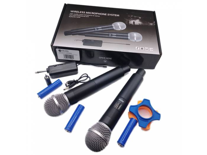 Seven SV210WMU 2 Micrófonos de Mano inalámbricos UHF - 1